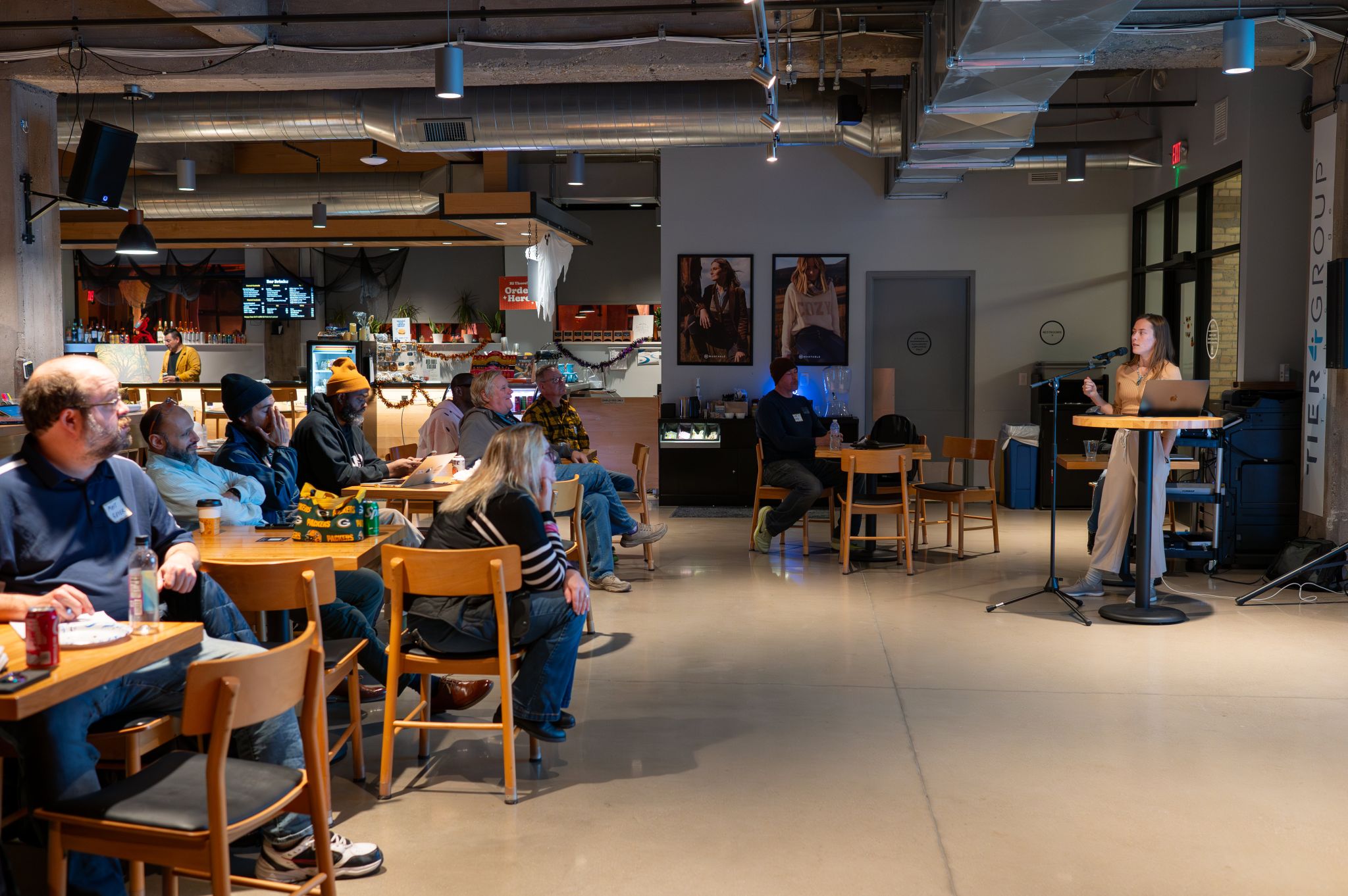 Erin speaking at Innovation League